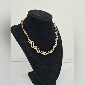 Gold-Tone Twisted Link Necklace - Women Jewelry